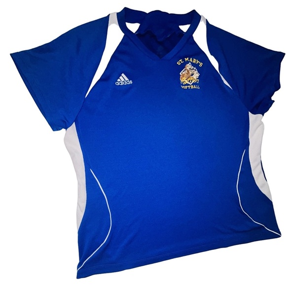 Adidas Blue and White Athletic Jerseys - Picture 1 of 14